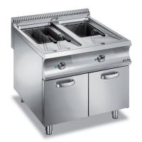 Friteuse gaz sur coffre 2x18 L