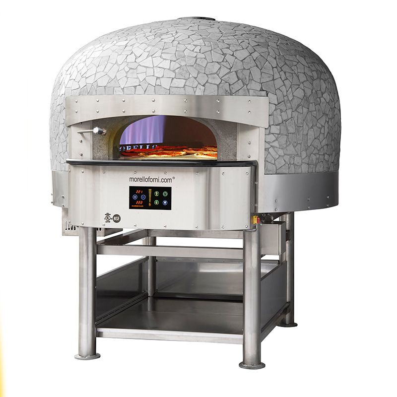 Gas oven 1 burner 2 pizza Ø30cm mosaic cupola - MORELLO FORNI - PG75.CM -  Restoconcept.com