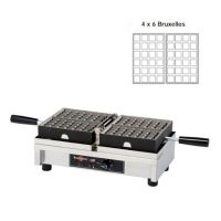 Gaufrier double ouverture 180° Bruxellois 4x6