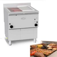 Gril professionnel à gaz inox multifonction