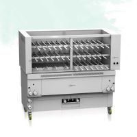 Gril rotatif à gaz inox 40 brochettes