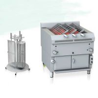 Gril rotatif à gaz inox trois grilles