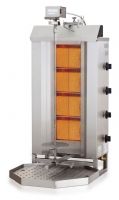 GYROS GRIL DE GAZ MOTEUR AU-DESSUS 4 ZONES DE CHAUFFAGE