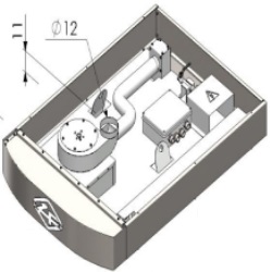Hotte avec moteur extracteur