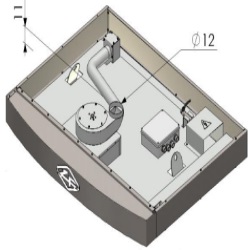 Hotte avec moteur extracteur