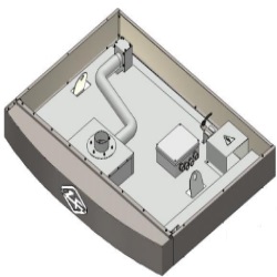 Hotte sans moteur extracteur