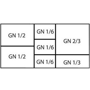 Kit Bacs Gastros 3 x GN 1/6+GN 1/2+GN 2/3+GN 1/3