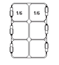 Kit paniers cuiseurs - 6x1/6 carrés