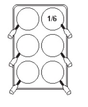 Kit paniers cuiseurs - 6x1/6 ronds