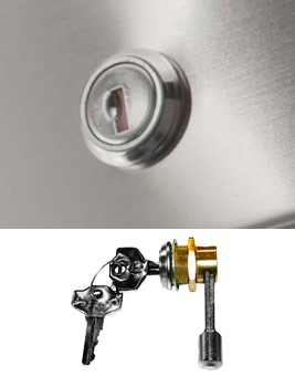 KIT SERRURES POUR COMPTOIR 3 PORTES