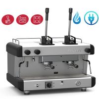 Machine à café à levier 2 groupes Bi-énergie