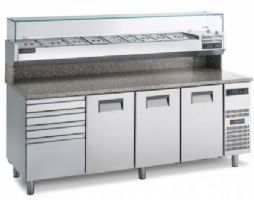 Meuble a pizza 3 portes et caisson 3 tiroirs