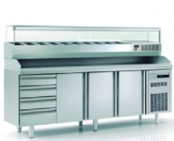 Meuble pizza 800 positif 3 p. + 1 neutre patons