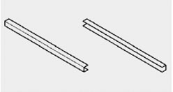 Paire de glissières à plateaux en inox