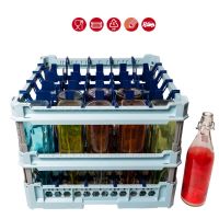 Panier avec convoyeurs pour laver 25 bouteilles