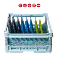 Panier carré 8 assiettes avec cadre de protection