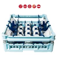 Panier carré pour laver 17 tasses et assiettes