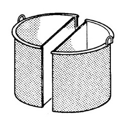 Panier pour marmite 100 litres 2 secteurs