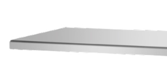 Plan de travail en Inox pour comptoir 2 portes