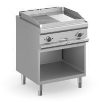 Plaque 1/2 lisse chromée 1/2 rainurée électrique