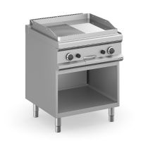 PLAQUE 1/2 LISSE CHROMÉE 1/2 RAINURÉE GA