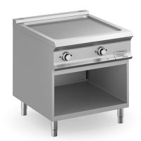 Plaque 2 zones rainurée acier électrique - 900 PRO