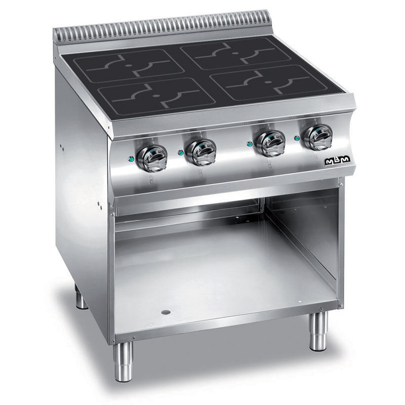 Plaque à induction 4 zones sur baie libre MBM Restauration