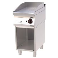 Plaque à snacker Chrome Rainurée avec soubassement Gaz 40