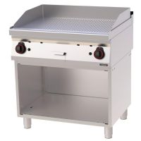 Plaque à snacker Chrome Rainurée avec soubassement Gaz 80