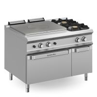 Plaque coup de feu avec 2 feux vifs avec four gaz