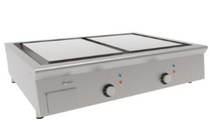 Plaque électrique en chrome 2 planches