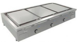 Plaque électrique en  chrome 3 planches