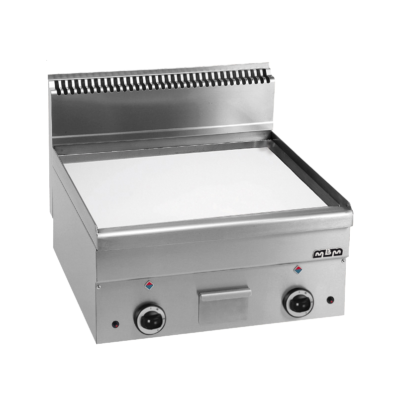 Plaque grillade minima 600 lisse gaz chromé MBM Restauration