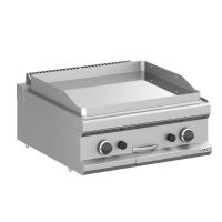 Plaque lisse chromée gaz à poser double Plus 700