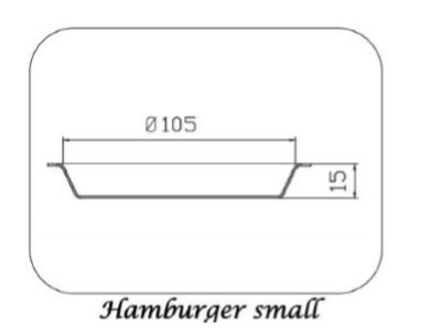Plateau 30 petites formes de Hamburger en Teflon