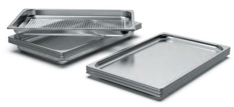 Plateau GN 1/1 perforé en acier inox -Hauteur 65mm