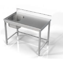 Plonge 1 bac 1400x700mm avec égouttoir à gauche