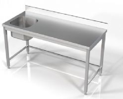 Plonge 1 bac 1600x700mm avec égouttoir à gauche