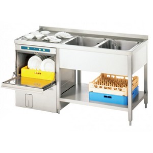 Plonge avec passage lave-vaisselle