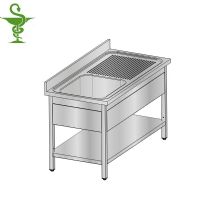 plonge Médicale 1600 x700 x950 mm bac a droit