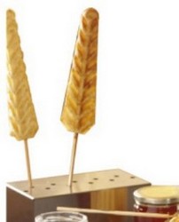 Présentoir en inox pour gaufres en épi