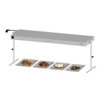 Rampe chauffante infrarouge double avec éclairage 900