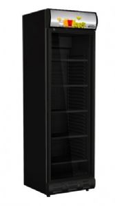 Réfrigérateur 1 porte en verre 382L noir