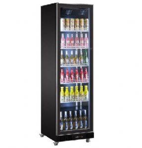 Réfrigérateur 1 porte en verre noir