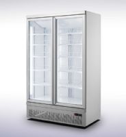 Réfrigérateur 2 portes en verre 1000L avec roues