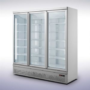 Réfrigérateur 3 portes en verre 1530L avec roues