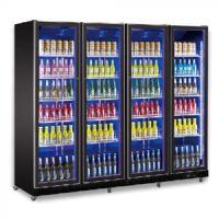 Réfrigérateur 4 portes en verre noir