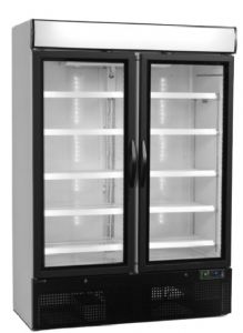 Réfrigérateur à deux portes vitrées - 1079L