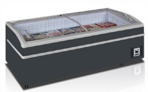 Réfrigérateur/congélateur de supermarché gris 580L