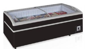 Réfrigérateur/congélateur de supermarché noir 580L